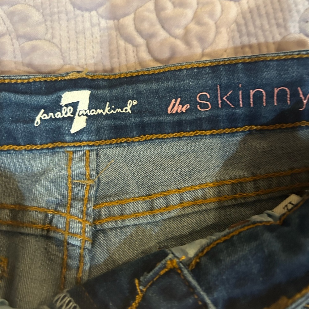 7 for all mankind girls skinny jeans. Size 12 - Picture 3 of 7